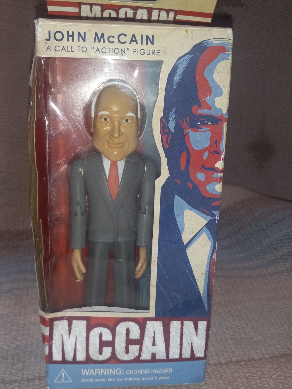 John McCain Sculpture  Gray Action Figure Home Art Collectible